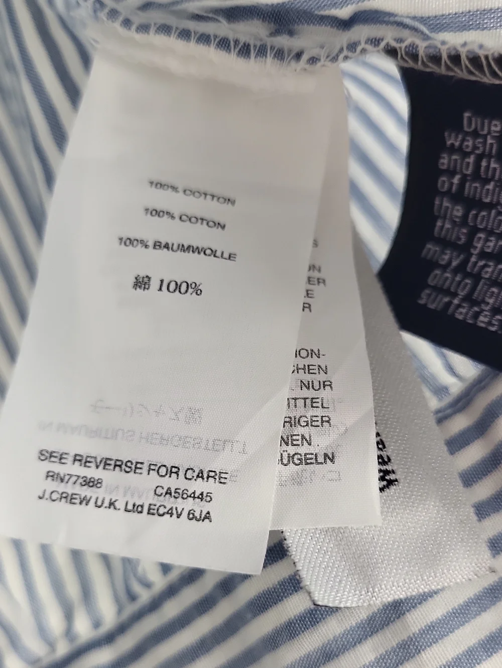 Madewell 100% cotton Navy and White Striped Wrap Blouse with Tie Waist. Size S